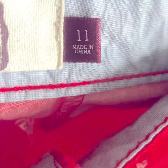 [SO] Red Sailing Pattern Cuffed Shorts -  Juniors/Women's Sz 11 - Picture 7 of 7